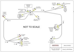 Professional autosport spec loom drawing using Visio